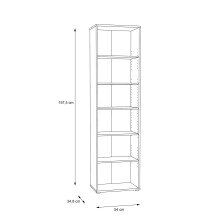Regal >Tembi< in Old Wood Vintage - 54x197,5x34,8cm (BxHxT)