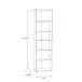 Regal >Tembi< in Old Wood Vintage - 54x197,5x34,8cm (BxHxT)