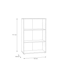 Regal >Tembi< in Artisan Eiche - 73,7x111,1x34,8cm (BxHxT)