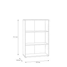 Regal >Tembi< in Artisan Eiche - 73,7x111,1x34,8cm (BxHxT)