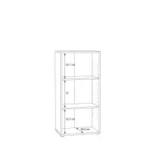 Regal >Tembi< in Old Wood Vintage - 54x111,1x34,8cm (BxHxT)