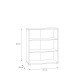 Regal >Tembi< in Artisan Eiche - 73,7x85,5x34,8cm (BxHxT)
