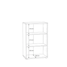 Regal >Tembi< in Old Wood Vintage - 54x85,5x34,8cm (BxHxT)
