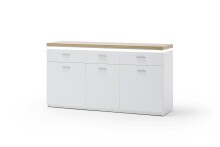 Sideboard >Chalki< in Weiß - 156x83x44cm (BxHxT)