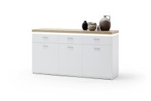 Sideboard >Chalki< in Weiß - 156x83x44cm (BxHxT)