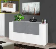 Sideboard >Catania< in Weiß-Hochglanz -...
