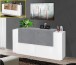 Sideboard >Catania< in Weiß-Hochglanz - 160x86x45cm (BxHxT)