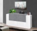 Sideboard >Catania< in Weiß-Hochglanz - 160x86x45cm (BxHxT)