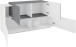 Sideboard >Catania< in Weiß-Hochglanz / Schiefer - 160x86x45cm (BxHxT)