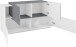 Sideboard >Catania< in Weiß-Hochglanz / Schiefer - 160x86x45cm (BxHxT)