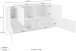 Sideboard >Catania< in Weiß-Hochglanz / Ahorn - 160x86x45cm (BxHxT)