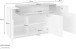 Sideboard >Catania< in Weiß-Hochglanz/Schiefer - 160x86x45cm (BxHxT)