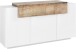 Sideboard >Catania< in Weiß-Hochglanz - 160x86x45cm (BxHxT)
