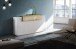 Sideboard >Catania< in Weiß-Hochglanz - 160x86x45cm (BxHxT)