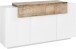 Sideboard >Catania< in Weiß-Hochglanz - 160x86x45cm (BxHxT)