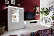 Highboard >Chalki< in Weiß - 98x143x38cm (BxHxT)