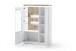 Highboard >Chalki< in Weiß - 98x143x38cm (BxHxT)
