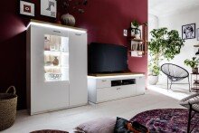 TV-Board >Chalki< in Weiß - 156x57x44cm (BxHxT)