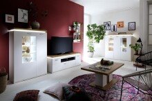 TV-Board >Chalki< in Weiß - 156x57x44cm (BxHxT)