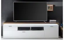 TV-Board >Chalki< in Weiß - 196x57x44cm (BxHxT)