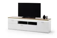 TV-Board >Chalki< in Weiß - 196x57x44cm (BxHxT)