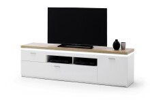 TV-Board >Chalki< in Weiß - 196x57x44cm (BxHxT)