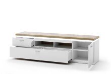 TV-Board >Chalki< in Weiß - 196x57x44cm (BxHxT)