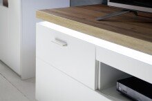 TV-Board >Chalki< in Weiß - 196x57x44cm (BxHxT)