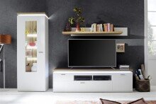 TV-Board >Chalki< in Weiß - 196x57x44cm (BxHxT)