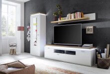 Wandboard >Chalki< in Weiß - 175x22x26cm (BxHxT)