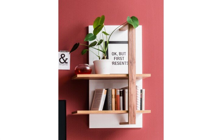 Wandregal >Chalki< in Weiß - 67x96x25cm (BxHxT)