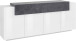 Sideboard >Catania< in Weiß-Hochglanz - 200x85,6x45cm (BxHxT)