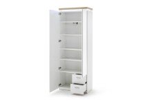 Garderobenschrank >Chalki< in Weiß - 75x201x38cm (BxHxT)