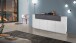 Sideboard >Catania< in Weiß/Weiß-Hochglanz - 200x85,6x45cm (BxHxT)