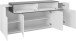 Sideboard >Catania< in Weiß/Weiß-Hochglanz - 200x85,6x45cm (BxHxT)