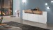 Sideboard >Catania< in Weiß-Hochglanz - 200x85,6x45cm (BxHxT)