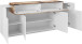 Sideboard >Catania< in Weiß-Hochglanz - 200x85,6x45cm (BxHxT)