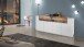 Sideboard >Catania< in Weiß-Hochglanz - 200x85,6x45cm (BxHxT)