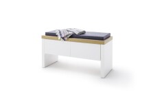 Sitzbank >Chalki< in Weiß - 91x45x38cm (BxHxT)