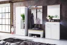 Sitzbank >Chalki< in Weiß - 91x45x38cm (BxHxT)