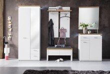 Sitzbank >Chalki< in Weiß - 91x45x38cm (BxHxT)