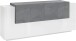 Sideboard >Catania< in Weiß-Hochglanz / Schiefer - 200x86x45cm (BxHxT)