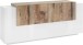Sideboard >Catania< in Weiß-Hochglanz / Ahorn - 200x86x45cm (BxHxT)