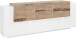 Sideboard >Catania< in Weiß-Hochglanz - 220x86x45cm (BxHxT)