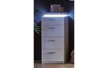 Kommode >Chalki< in Weiß - 42x98x44cm (BxHxT)