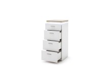 Kommode >Chalki< in Weiß - 42x98x44cm (BxHxT)