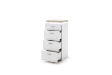 Kommode >Chalki< in Weiß - 42x98x44cm (BxHxT)