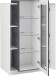 Vitrine >Catania< in Weiß-Hochglanz - 80x120,5x38cm (BxHxT)