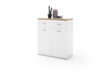Kommode >Chalki< in Weiß - 85x98x44cm (BxHxT)