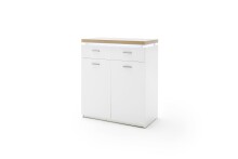 Kommode >Chalki< in Weiß - 85x98x44cm (BxHxT)